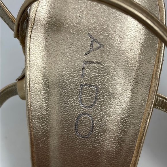 Aldo Gold Strappy Heels for Formal Occasions - Picture 2 of 10